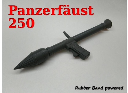 panzerfaust 250 gadget pranzo replica razzo gomma cancellare elastico giocattolo guerra ww2 3d print model - Mito3D