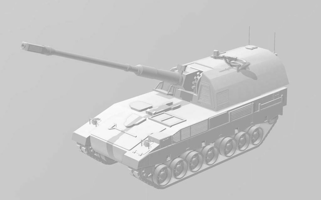 panzerhausitze 2000 155 mm pzh obice militare miscellanea non categorizzato 3d print model - Mito3D