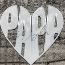 pap coraz papá dad corazón papa daddy love decoración 3d print model - Mito3D