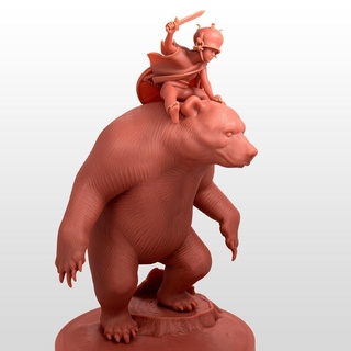 papa bear young hero fairy Game d&d dungeons and dragons fantasy the rider tale on a 3d print model - Mito3D