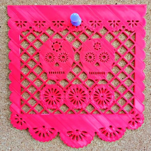 papel picado papeleo Coco disney día muerto diademas tradicion mexicano mexico dia Muertos 3D print model - Mito3D