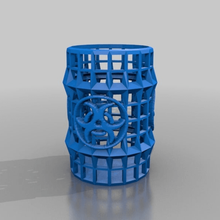paper bin home containers paperbin desktop barrel 3d print model - Mito3D