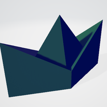paper boat 3d print model - Mito3D