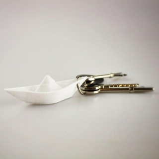 paper boat keyring keyring boat paper small  3d print model - Mito3D