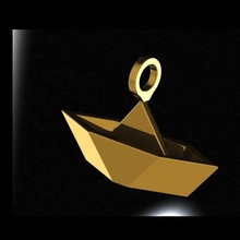 barco de papel e colar jóias coyar concorrência navio peça 3d print model - Mito3D