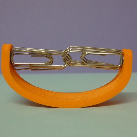 paper clip holder gadget magnets trombone office 3D print model - Mito3D