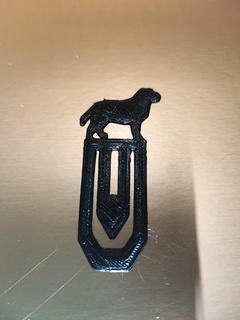 paper clip labrador dog trombone mark bookmark 3d print printing bricoloup 3d print model - Mito3D