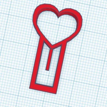 clip de papel en el amor la herramienta escuela corazón gabinete archivo 3d print model - Mito3D