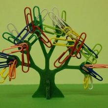 paper clip shaft gadget trombone tree office 3d print model - Mito3D