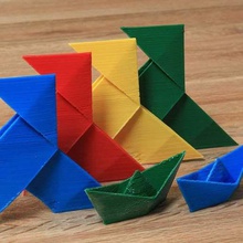 plegado de papel modelos varios juguete modelo el origami openscad barco aves 3d print model - Mito3D