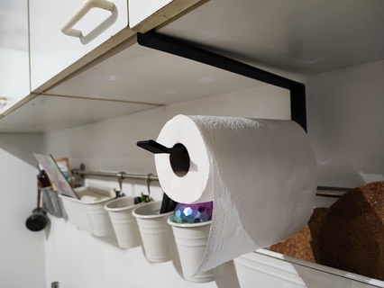 paper towel dispenser support roller towels cabinet shelf winder bricoloup 3d 3d print model - Mito3D