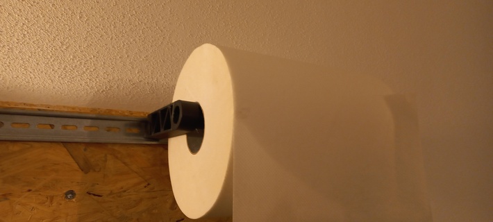 soporte toallas papel din rail 35mm portaherramientas toalla rollo hutschiene francéscleat herramienta muro herramientas pared organizando caja taller 3d print model - Mito3D