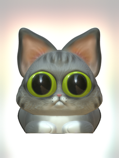 fermacarte gattino gatto 3d print model - Mito3D