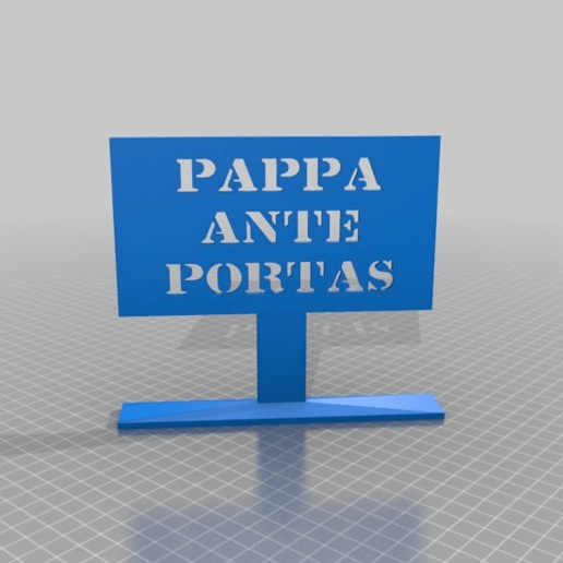 pappa ante portas sanat işaretleri logolar 3D print model - Mito3D