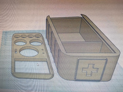 Brei Abstrich Prüfung Kit Halter Unterstützung medizinisch Fläschchen Box gleiten Deckel 3d print model - Mito3D