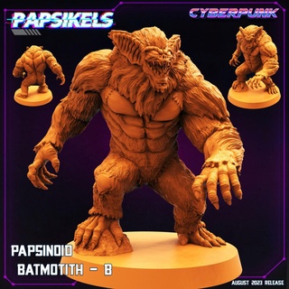 papsinoid batmotith b guyver animal creature tabletop dnd cyberpunk 3d print model - Mito3D