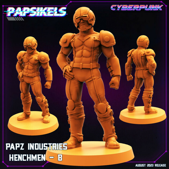 papz industrie scagnozzi guyver umano polizia npc tavolo dnd cyberpunk chronos soldato 3D print model - Mito3D