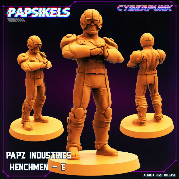 papz indústrias capangas Guyver humano polícia npc tampo mesa dnd cyberpunk chronos soldado 3D print model - Mito3D