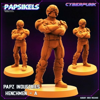papz industries henchmen guyver human police npc tabletop dnd cyberpunk chronos soldier 3d print model - Mito3D