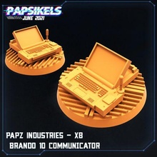 papz industries xb brando 10 communicator aliens sci-fi cyberpunk laptop props 3d print model - Mito3D