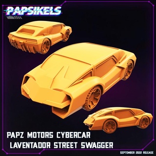papz motors cyber car laventador street swa 3d print model - Mito3D