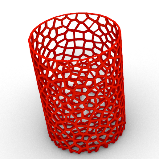 paramétrique poubelle architecture 3D print model - Mito3D