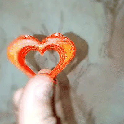 paraşüt kalp anahtar zincir sırasında fob sevgili sevgililer gün kız hediye trafo 3d print model - Mito3D