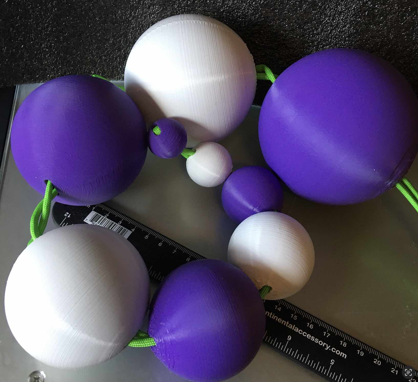 paracord dual orifício conta conjunto moda esfera bola botão 3D print model - Mito3D