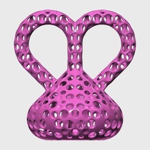 paradox design - lovely heart klein bottle art meshmixer 3d print model - Mito3D