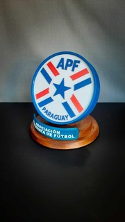 paraguayo fútbol asociación proteger apf trofeo Paraguay Saco brazos mundo sur americano premio logo deporte decoración plato Colombia America taza conmebol 3d print model - Mito3D