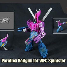 parallex railgun transformers wfc spinister game 3d print model - Mito3D