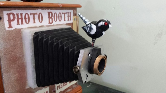 paramétrico pájaro accesorio pajarito cámara cabina fotos reloj 3d print model - Mito3D