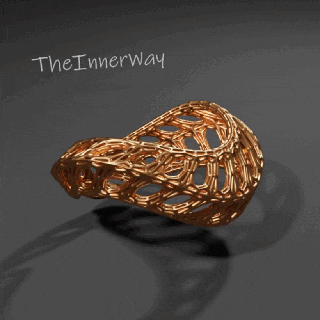 parametric bracelet art deco decorative jewelry jewel ring beauty woman 3d print model - Mito3D