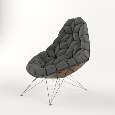 parametric chair - armchair sofa furniture bench 3d print model - Mito3D