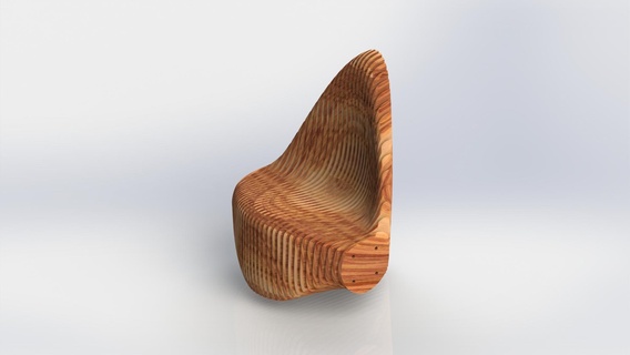 parametric chair c dxf table scenery pinterest art cut design 3d 2d wood router cnc laser bench 3d print model - Mito3D