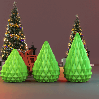 parametrisch Weihnachten Baum einstellen Zuhause Haus stl Liebe Dekor Wohnkultur Kerze Schimmel heiliger niedlich minimal 3d print model - Mito3D