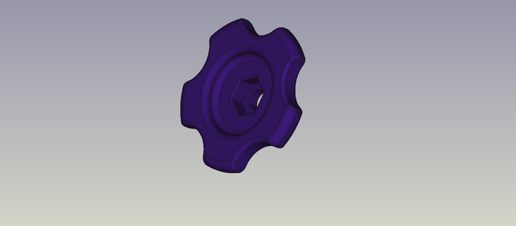 parametric clamping handle screw nut m8 m10 3d print model - Mito3D