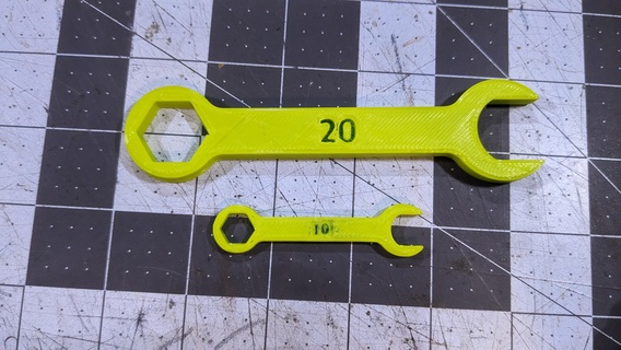 parametric combination wrenches wrench nut tool screw bolt driver handtool adjustable 3d print model - Mito3D