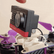 paramétrico fpv acción leva mojadura artilugio gopro insta360 zumbido drones héroe vibraciones suave montar zipties cámara cuadro 3d print model - Mito3D