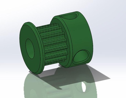 paramétrico gt2 polia 16t 5mm stl 16t5mm cinto 3d impressão ferramenta controle movimento 3d print model - Mito3D