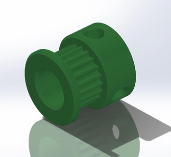 paramétrico gt2 polea 20t 8mm stl 20t5mm cinturón 3d impresión herramienta controlar movimiento 20 dientes centrar aburrir sincronización 3d print model - Mito3D