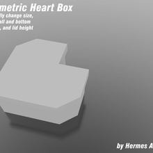 parametric heart box container containers hearts storage valentine 3d print model - Mito3D