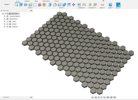 parametric honeycomb Tools autodesk fusion 360 fusion360 3d_printing 3d print model - Mito3D