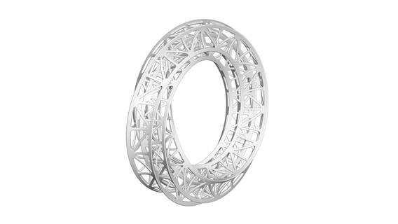 parametrik modern yüzük ring mücevher kolyeler kolye sterlin altın takı anahtarlık küpe bilezikler 3d print model - Mito3D