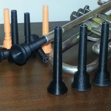 parametrische Mundstück 21 verschiedene Messing bugle Kornett customizer Herausforderung Flügelhorn horn openscad Posaune Trompete tuba nützlich Musik 3d print model - Mito3D