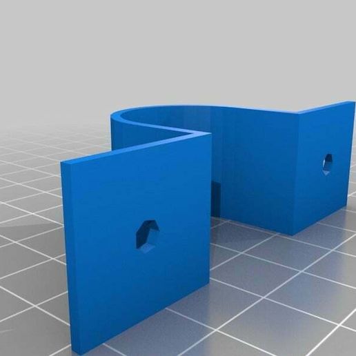 paramétrico tubo selim braçadeira cabide PVC partes 3D print model - Mito3D