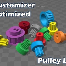 parametric pulley library - retainer improved 3d print model - Mito3D