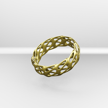 parametric ring - jewelry geodesic high poly holes fast print gold silver rings luxury gifts 3d print model - Mito3D