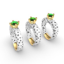 parametric rings jewelry voronoi 3d print model - Mito3D