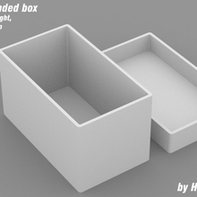 paramétrico redondeado caja envase contenedores personalizable diseño openscad 3d print model - Mito3D